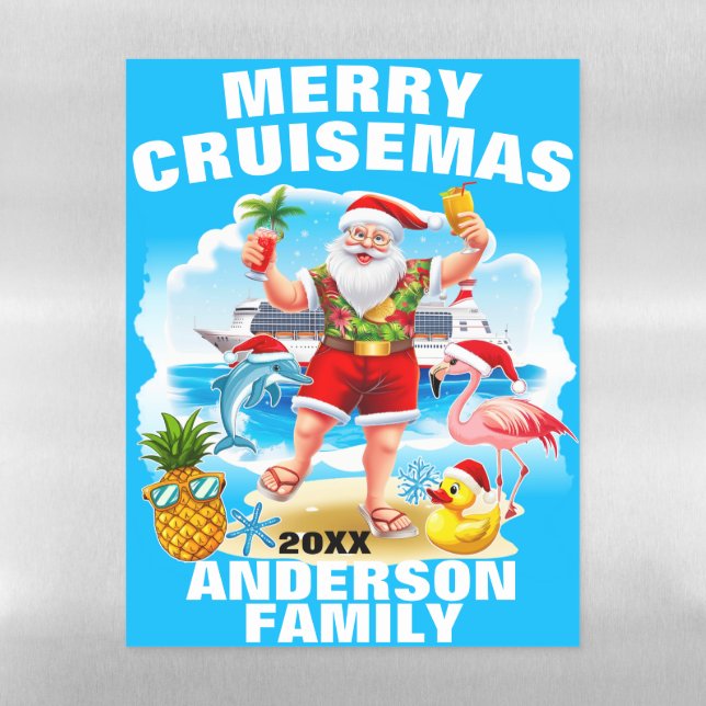 Merry Cruisemas Cruise Door Magnet Magnetic Dry Erase Sheet (Vertical)