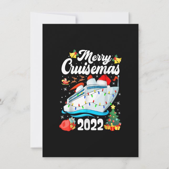 Merry Cruisemas Cruise Funny Christmas Family Xmas Invitation (Front)
