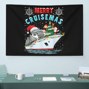 Merry Cruisemas Cruise Ship Family Christmas Banner