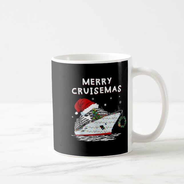 Merry Cruisemas Cruise Ship Santa Hat Christmas Ho Coffee Mug (Right)