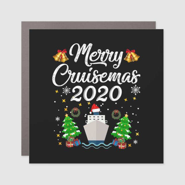 Merry Cruisemas Family Christmas 2020 on Cruise Car Magnet (Front)