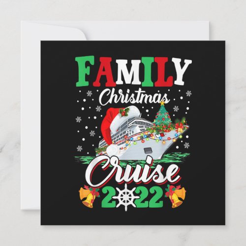 Merry Cruisemas Family Christmas Cruise 2022 Funny Invitation