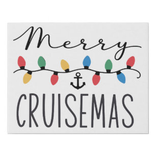 Merry Cruisemas Family Christmas Cruise Trip Faux Canvas Print