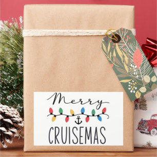Merry Cruisemas Family Christmas Cruise Trip  Rectangular Sticker