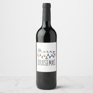 Merry Cruisemas Family Christmas Cruise Trip  Wine Label
