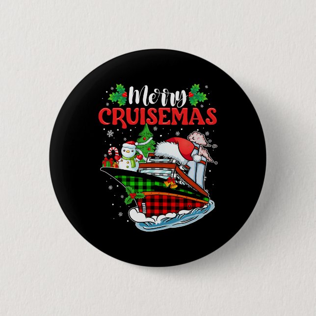 Merry Cruisemas Family Cruise Christmas 2023 Fun 1 Button (Front)