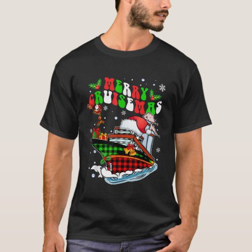 Merry Cruisemas Family Cruise Christmas 2023 Funny T_Shirt