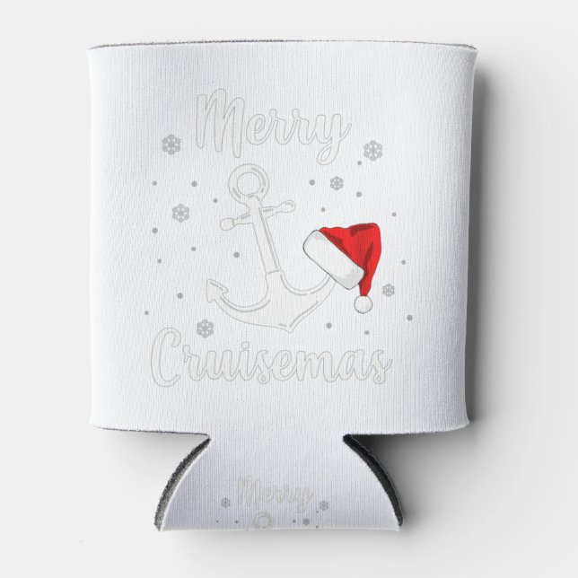 Merry Cruisemas Funny Christmas Cruise Holiday Can Cooler (Front)