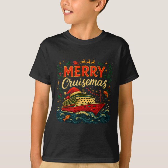 Merry Cruisemas Funny Christmas Cruise Vacation  T-Shirt (Front)