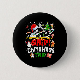 Merry Cruisemas Funny Cruise Ship Family Christmas Button