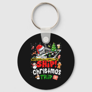 Merry Cruisemas Funny Cruise Ship Family Christmas Keychain