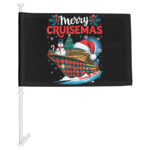 Merry Cruisemas Funny Family Christmas Car Flag