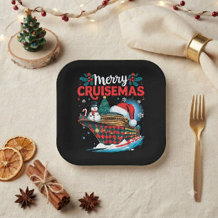 Merry Cruisemas Funny Family Christmas Paper Plates