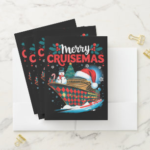 Merry Cruisemas Funny Family Christmas Pocket Folder