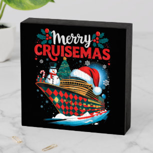 Merry Cruisemas Funny Family Christmas Wooden Box Sign