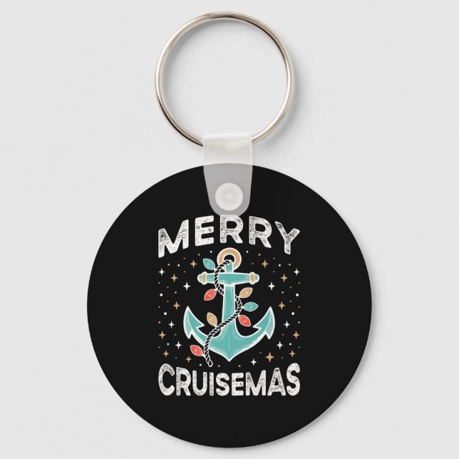 Merry Cruisemas Matching Family Cruise Christmas L Keychain (Front)
