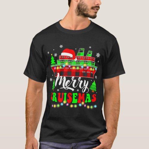 Merry Cruisemas Santa Hat Christmas Cruise T_Shirt