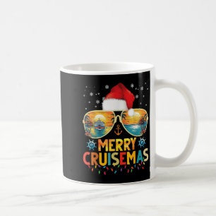 Merry Cruisemas Santa Hat Retro Cruise Ship Christ Coffee Mug