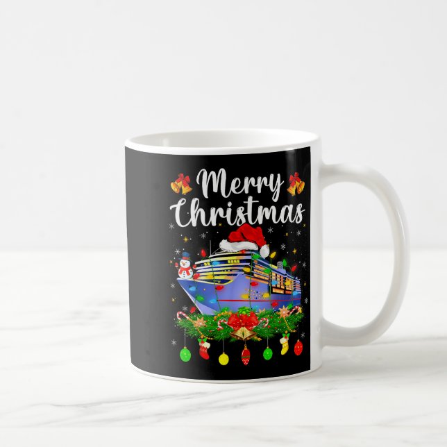 Merry Cruisemas Xmas Lighting Santa Cruise Ship Ch Coffee Mug (Right)