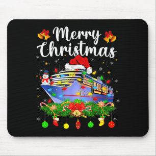Merry Cruisemas Xmas Lighting Santa Cruise Ship Ch Mouse Pad