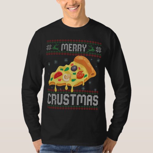 Merry Crustmas Funny Christmas Pizza Ugly Sweater