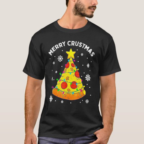 Merry Crustmas Pizza Christmas Tree Xmas  Kids Men T_Shirt