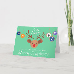 Merry Cryptmas Crypto Bitcoin Blockchain Holiday Card