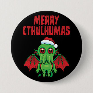 Merry Cthulhumas Seasons Greetings Button