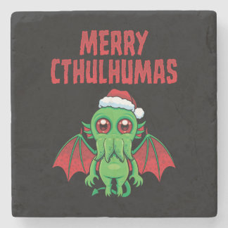 Merry Cthulhumas Seasons Greetings Stone Coaster