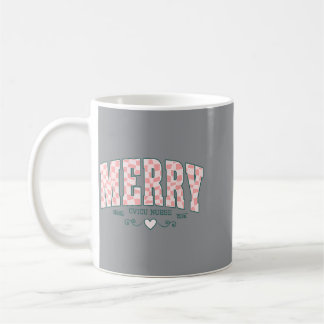 Merry Cvicu Cardiac Nurse Checkered College Coffee Mug