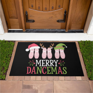 Merry Dancemas Christmas Ballet Shoes Dancing Doormat