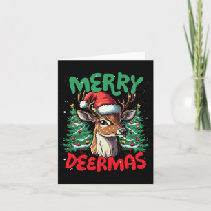 Merry Deermas Funny Christmas Duck Lover Card
