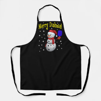 Merry Dinkmas - Pickleball Snowman Apron