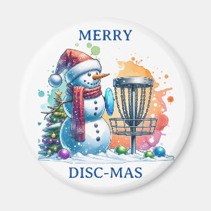 Merry Disc-mas Disc Golf Christmas Magnet