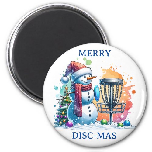 Merry Disc_mas  Disc Golf Christmas Magnet