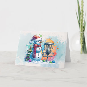 Merry Disc-mas   Disc Golf Personalized Christmas Card