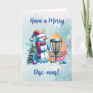 Merry Disc-mas   Disc Golf Personalized Christmas Card