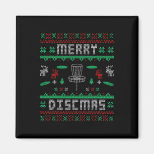 Merry Discmas Disc Golf Ugly Christmas Merry Chris Magnet