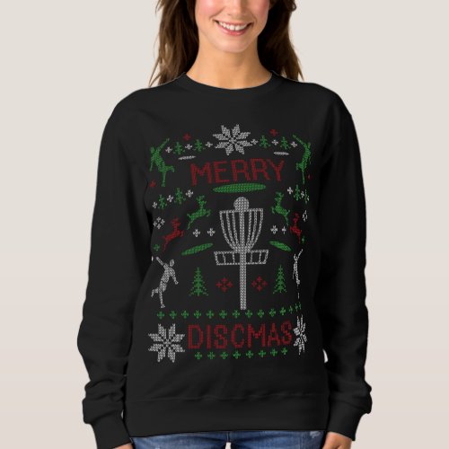 Merry Discmas Disc Golf Ugly Christmas Sweater