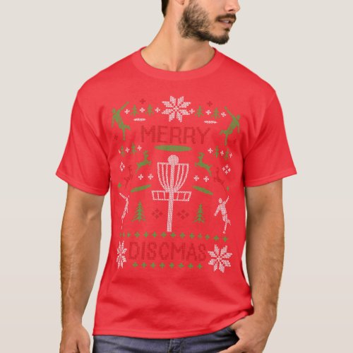 Merry Discmas Disc Golf Ugly Christmas Sweater Dis