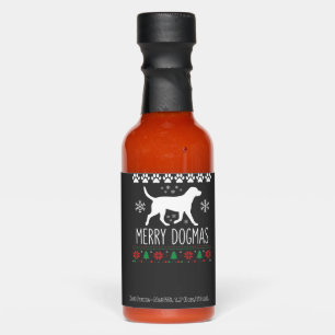 Merry Dogmas Christmas Dog Vector Hot Sauces