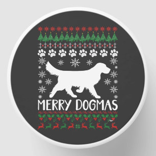 Merry Dogmas Dog Snowflake Ugly Christmas Sweater Mini Candle Favors