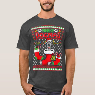 Merry Dogmas Irish Setter Dog Funny Ugly Christmas T-Shirt