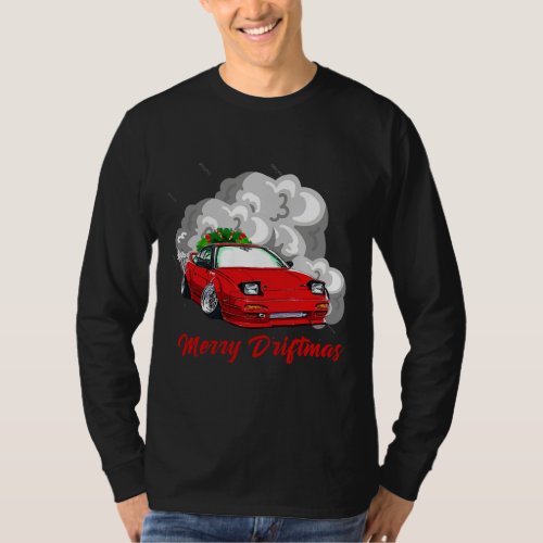 Merry Driftmas Christmas Racetrack Racing Car T_Shirt