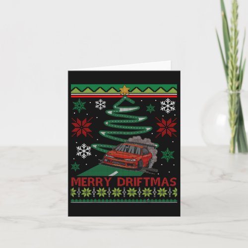 Merry Driftmas Street Racing Christmas Drifting Ca Card