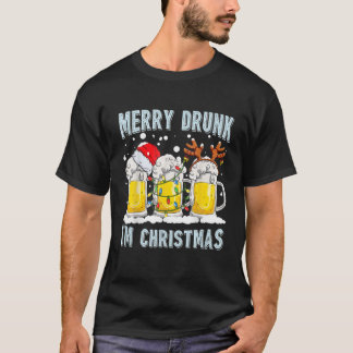 Merry Drunk I’M Christmas Merry Xmas Reinbeer Colo T-Shirt