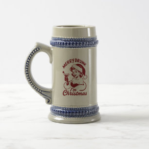 Merry Drunk I'm Christmas Cocktail Snarky Drinking Beer Stein