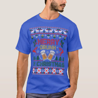 Merry Drunk Im Christmas Funny Drinking Ugly Xmas T-Shirt