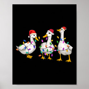Merry Duckmas Funny Duck Christmas Duck Lover Xmas Poster