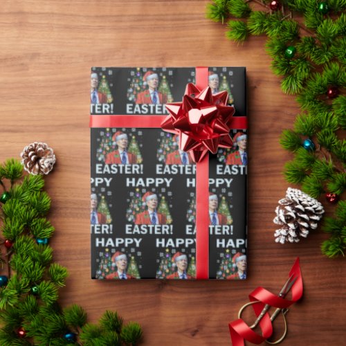 Merry Easter Funny Joe Biden Santa Christmas Wrapping Paper